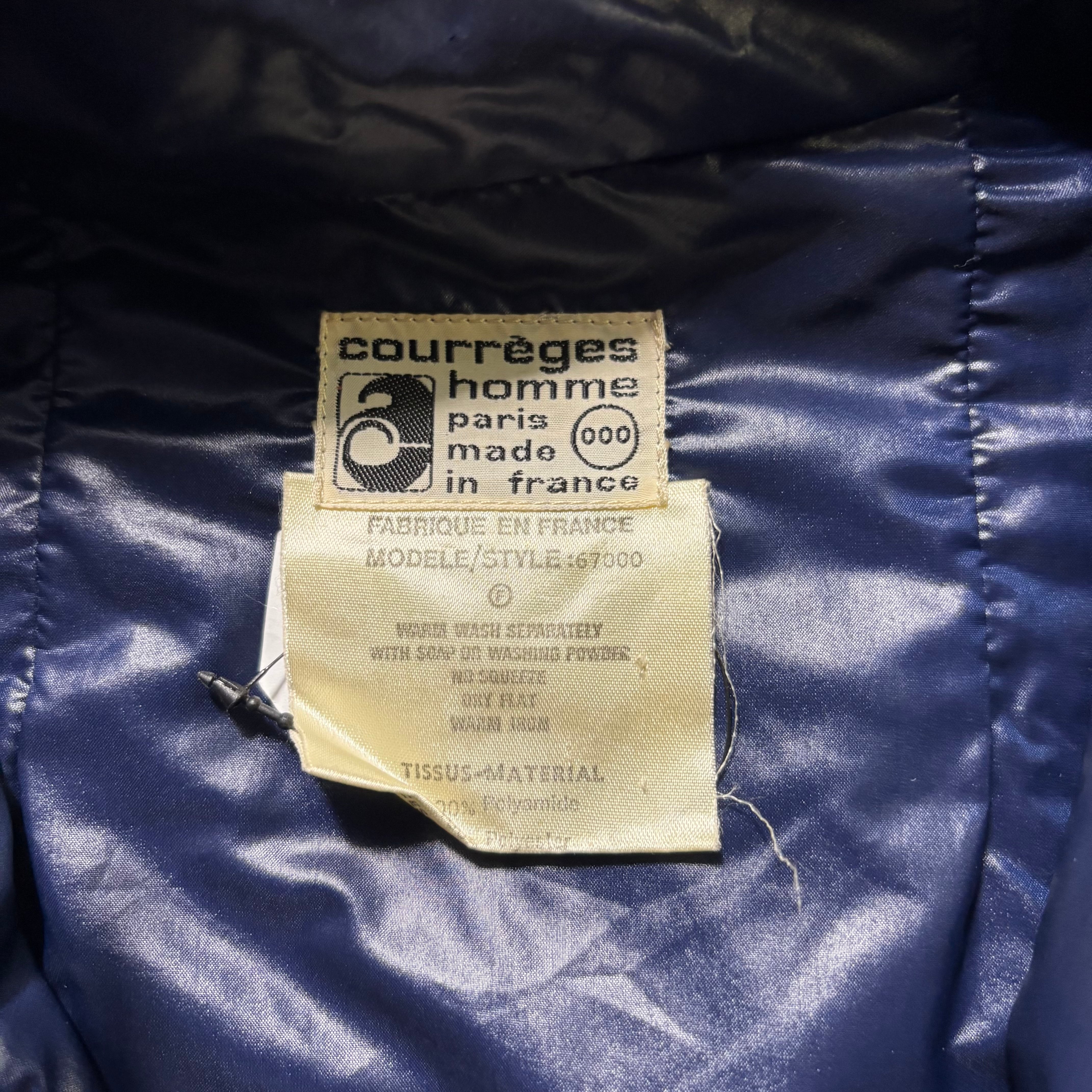vintage COURREGES HOMME nylon hoodie coat | NOIR ONLINE
