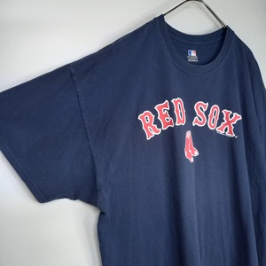 MLB　クルーネック　プリントTシャツ　REDSOX　オーバーサイズ　紺