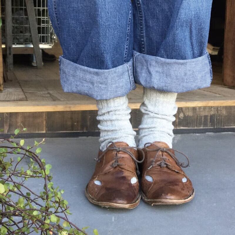 クネクネくつ下　woolリブくつ下