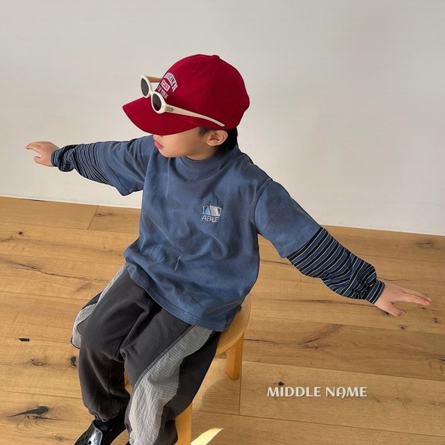 《送料無料》予約:ハニードレープレイヤードT【MIDDLENAME】※ジュニアサイズ