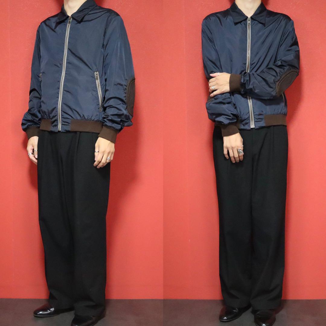 ジャケット・アウター PRADA SPORTS leather elbow patch jacket PRADA SPORTS leather elbow patch jacket