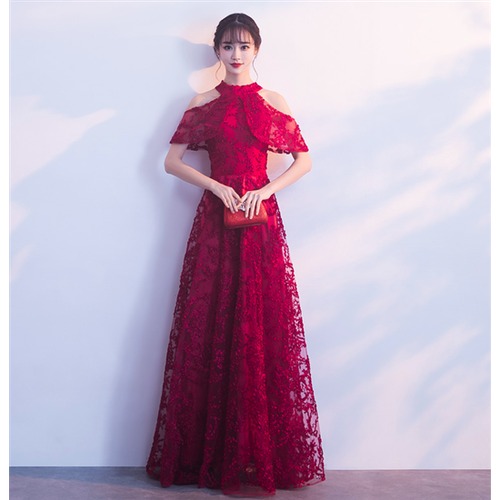 演奏会ドレス ロングドレス 大きいサイズ 2XL 小さいサイズ エレガント Aラインスカート ロングスカート ノースリーブ オフショルダー 結婚式 お呼ばれ 演奏会ドレス ロングドレス フォーマル