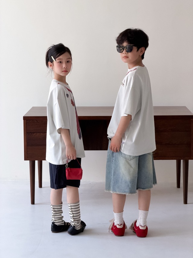 【KID】ダブルタイプリント半袖クルーネックTシャツ - 15