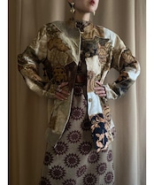 patchwork design jacquard vintage jacket-3982-2