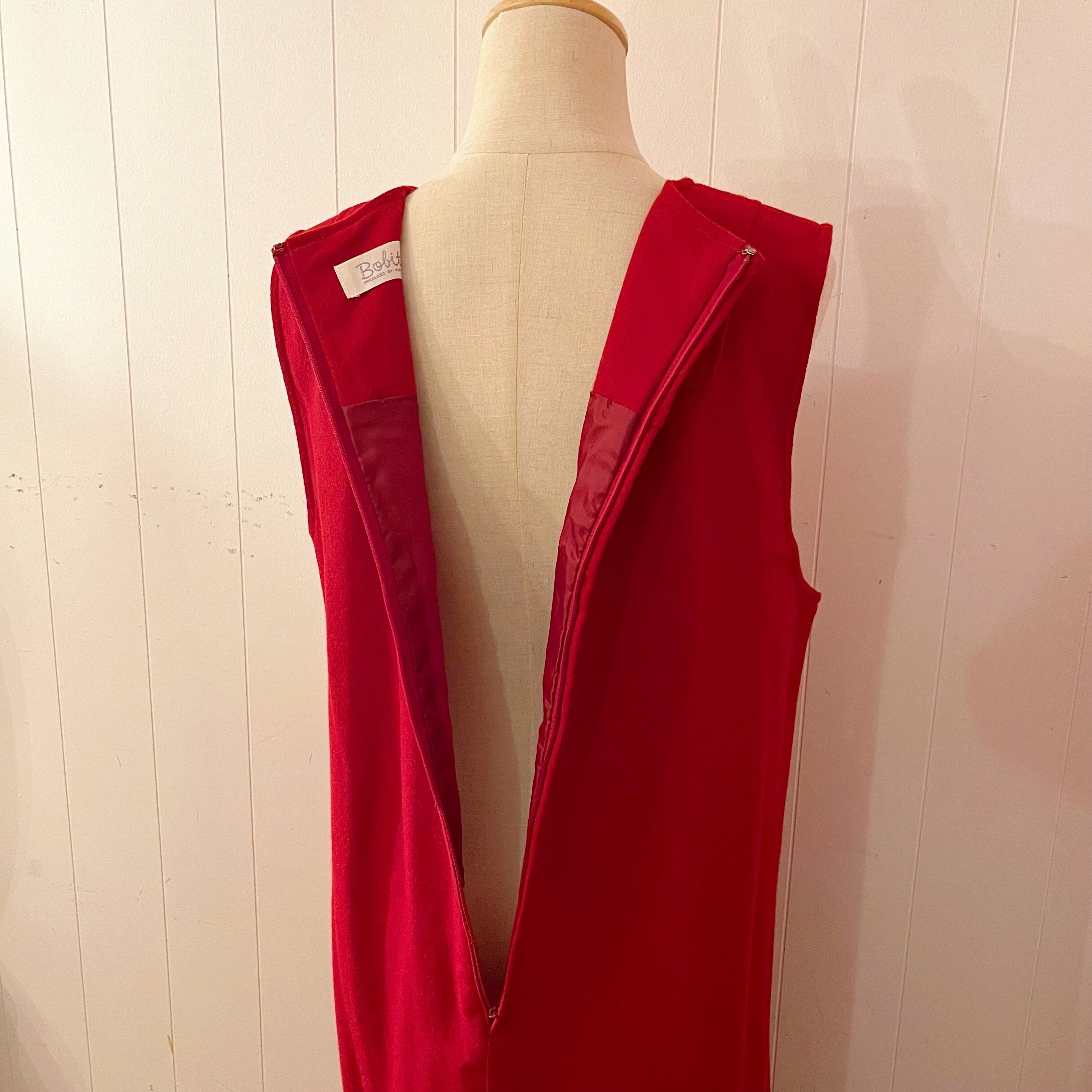 red button wool jumper skirt