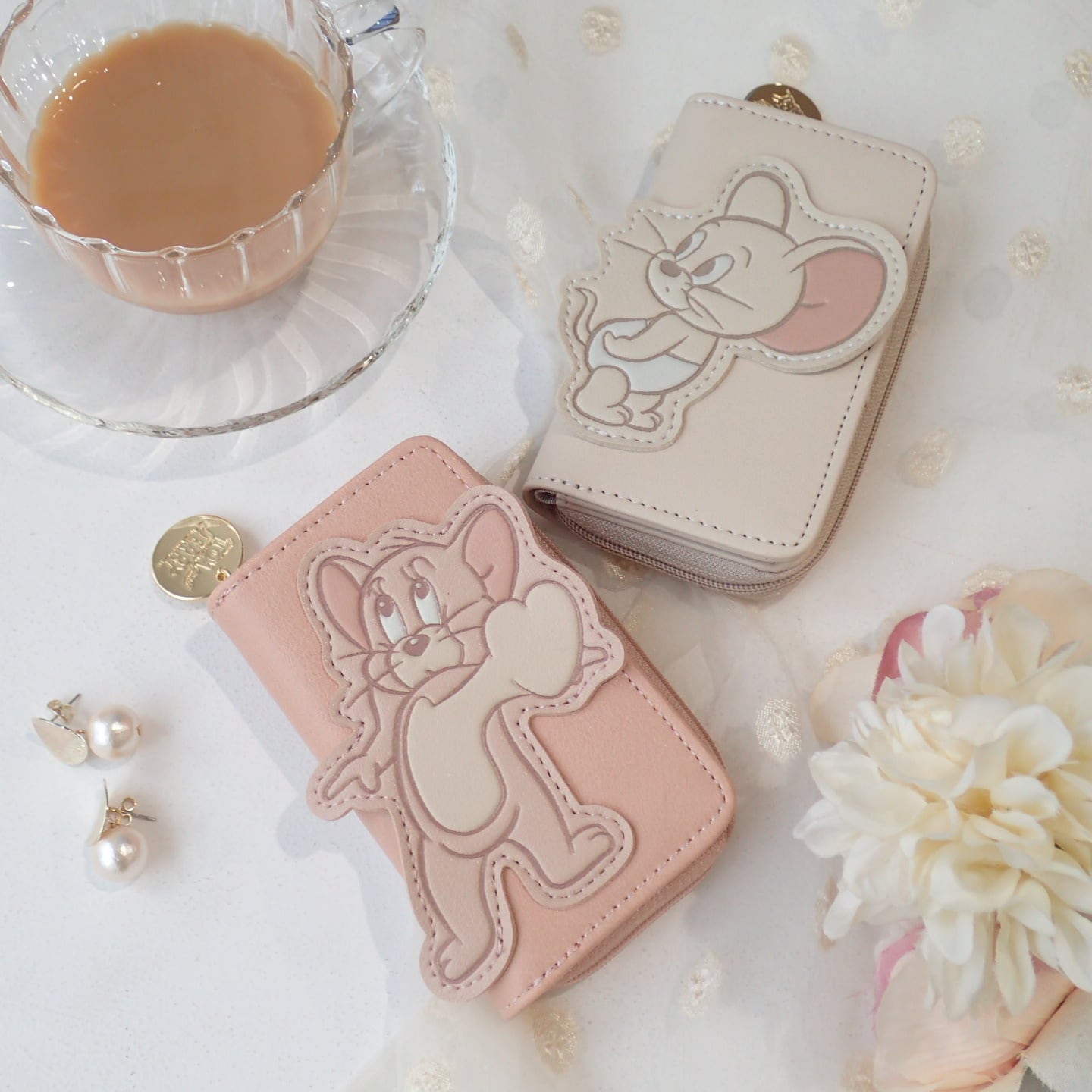 F238133_TOM and JERRY×Flapperくすみカラーキーコインケース | Flapper
