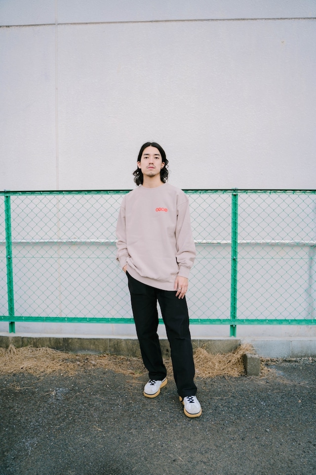 座半寝一　sweat shirt  smoky pink