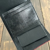 クロコダイル × リザード コンパクトウォレット ボルドー