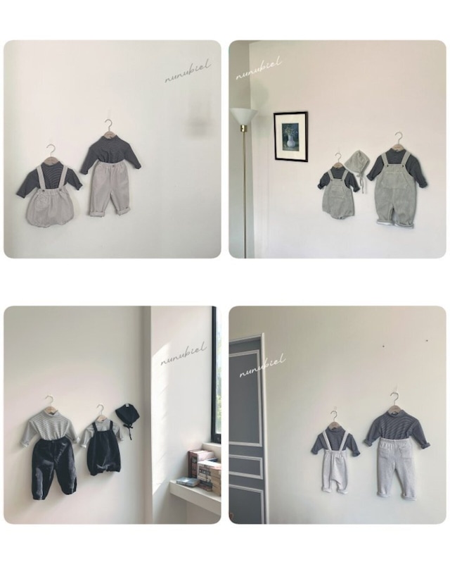 【 即納/kids 】2025 冬新作 nunubiel ヌヌビエル Stripe T