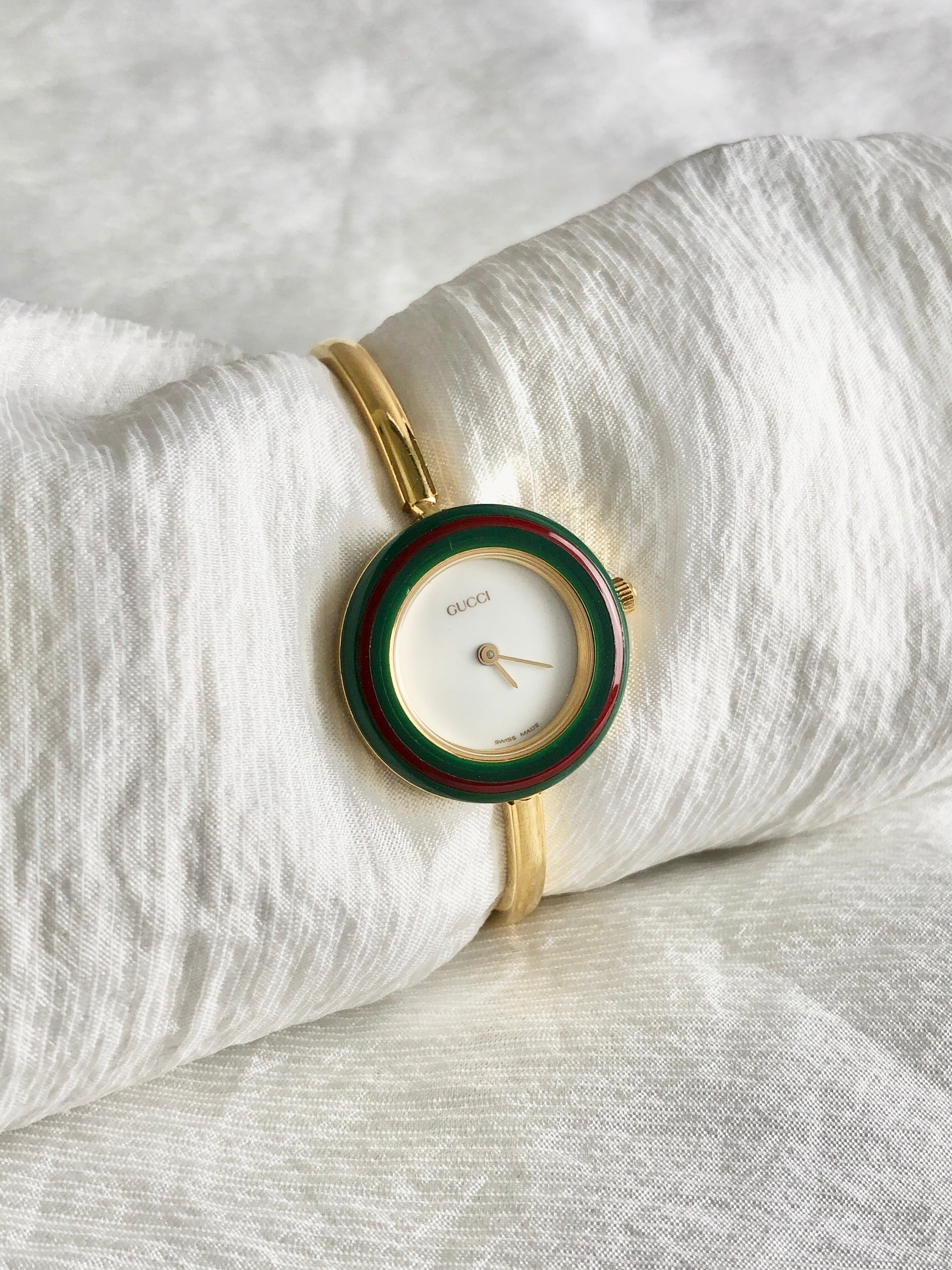 GUCCI グッチ 腕時計 ゴールド チェンジベゼル ステンレススチール クウォーツ 11/12.2 vintage ヴィンテージ オールド r3trkw