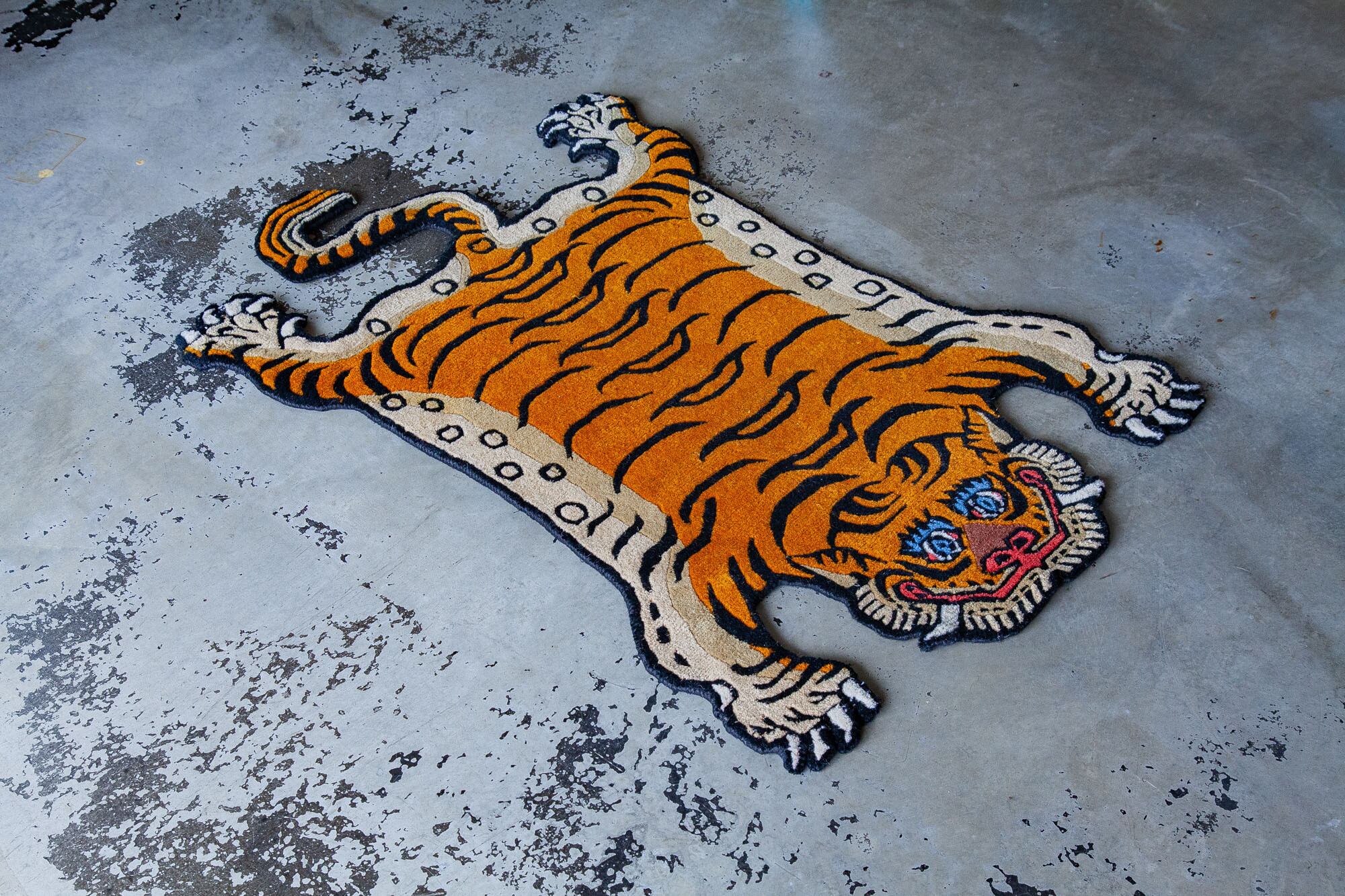 Tibetan Tiger Rug 《Sサイズ•ウール094》チベタンタイガーラグ