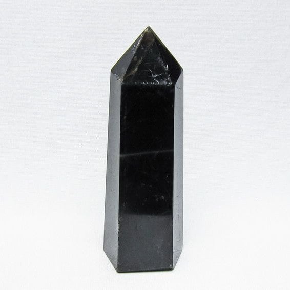 モリオン ポイント 黒水晶 六角柱 置物 一点物 152-4417