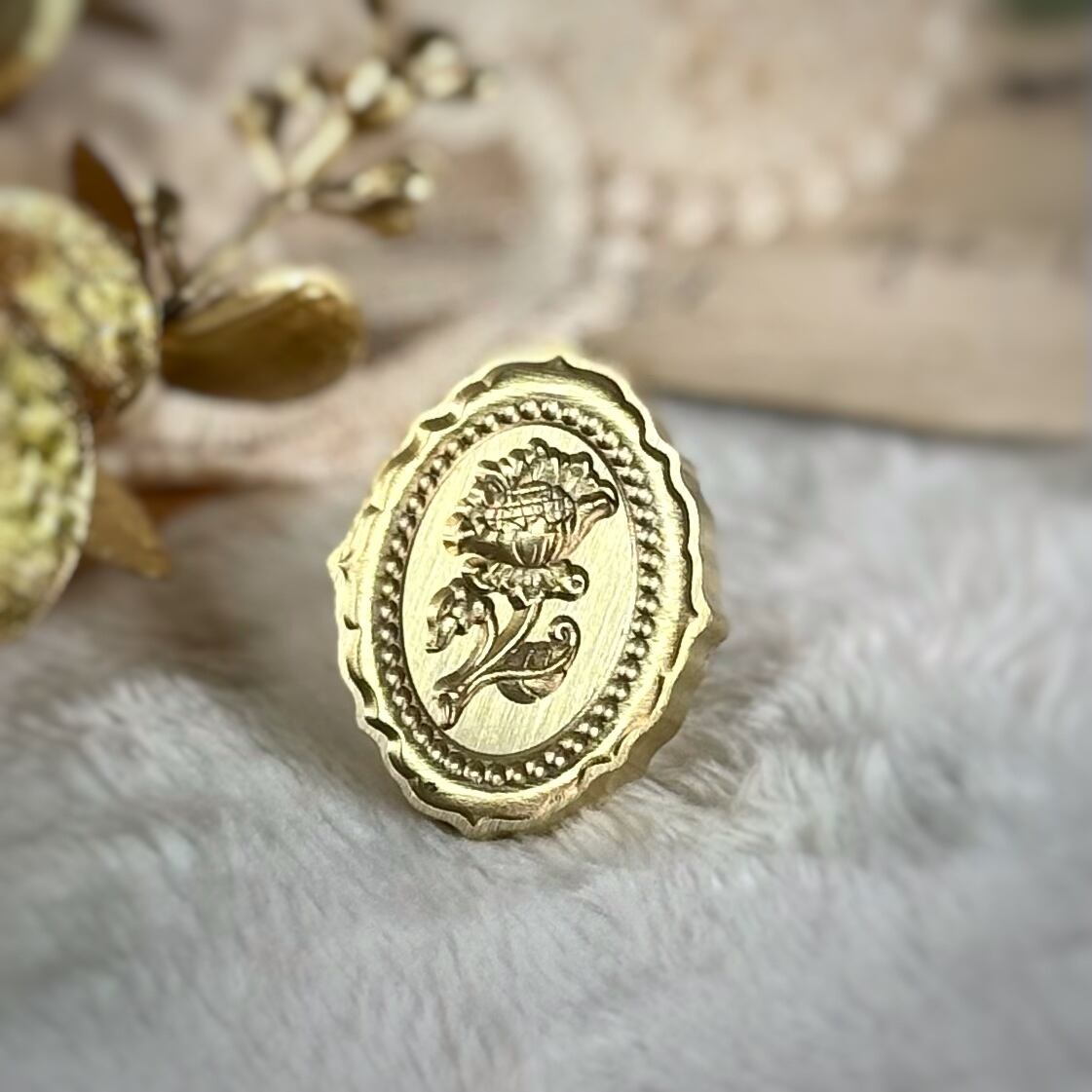 【縦30㎜×横24㎜】サンフラワー【スタンプヘッド】#SWH-SF