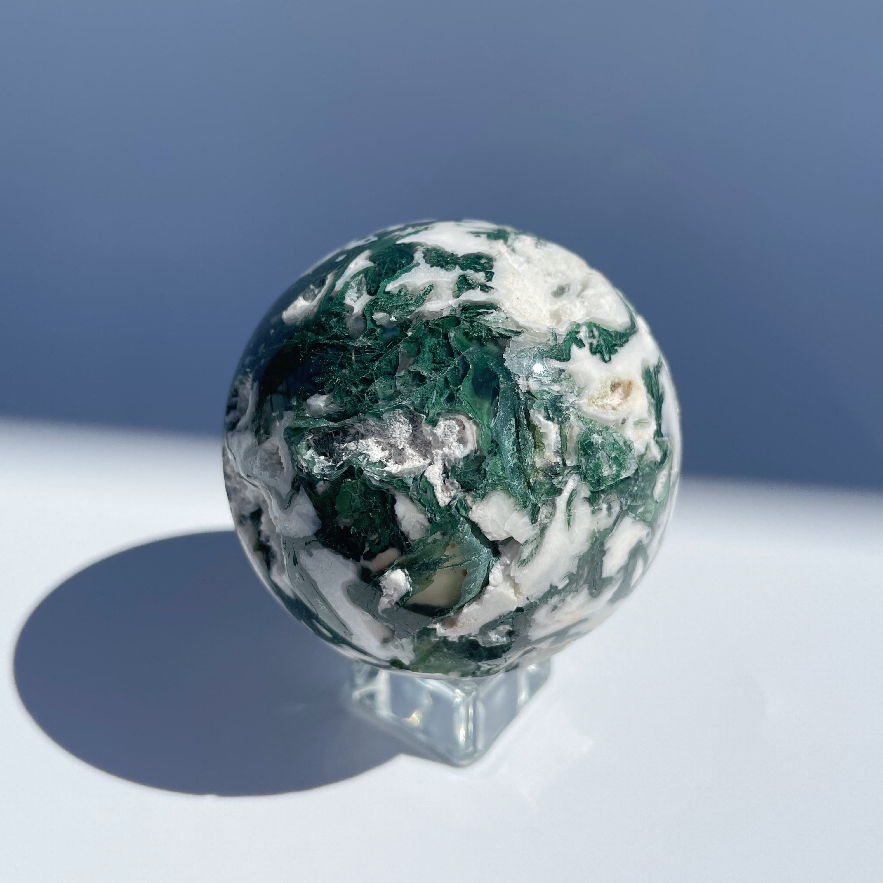 モスアゲート スフィア(丸玉)02♢Moss agate ♢天然石・鉱物・パワーストーン