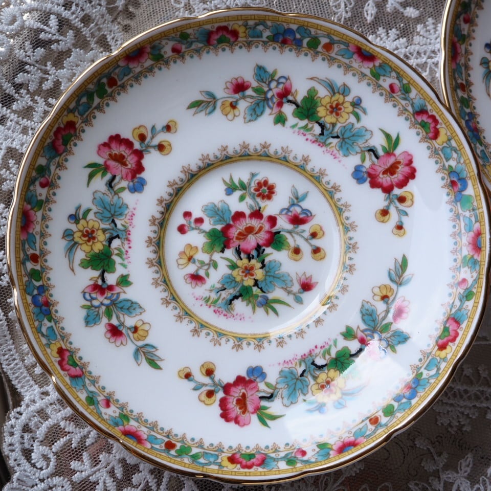 タロット20 審判 】英国コールポート製ミングローズ 極美品トリオ2客＋