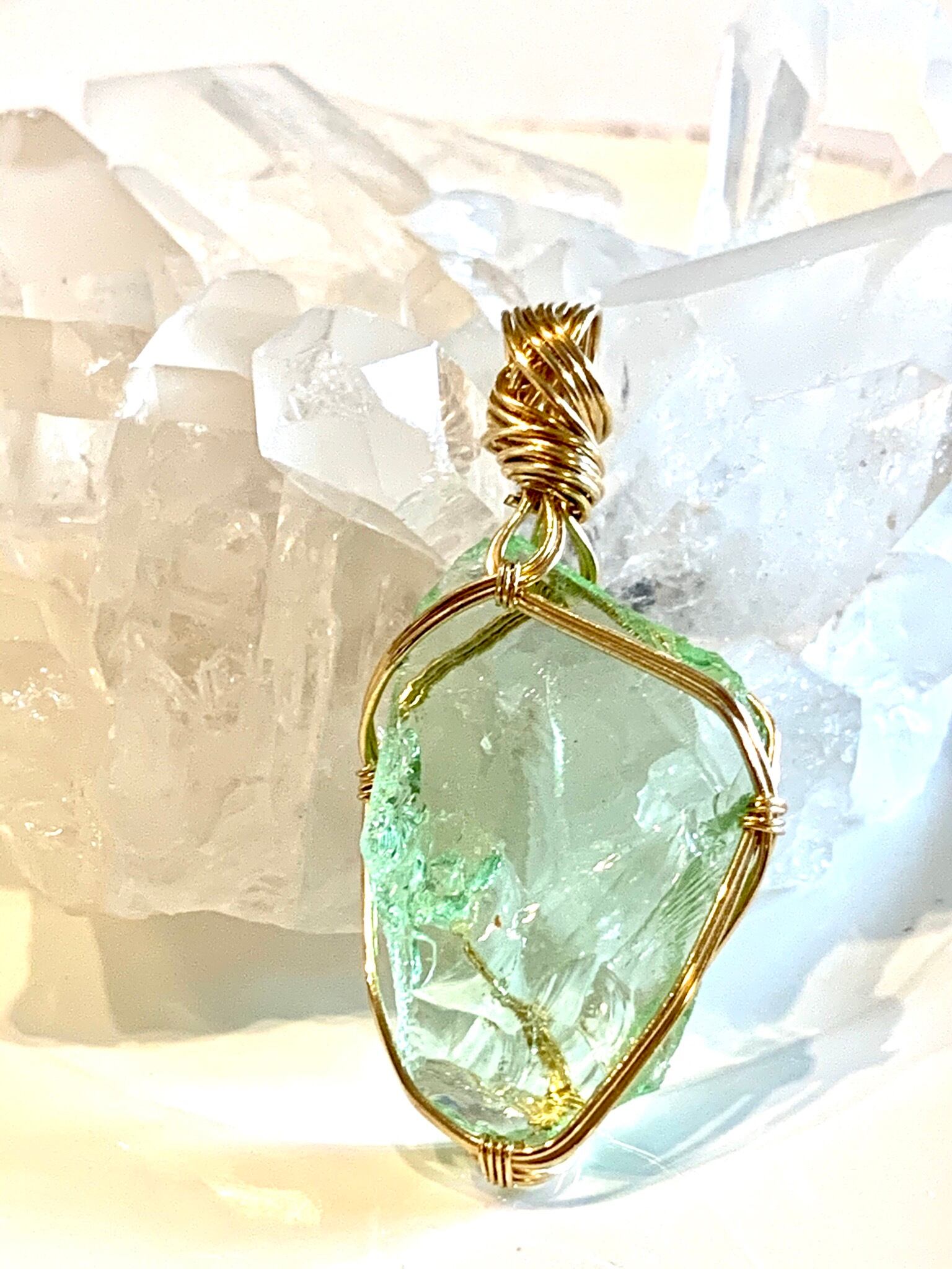 アンダラクリスタルペンダントトップ グリーン | SEEDS OF HAPPINESS.m