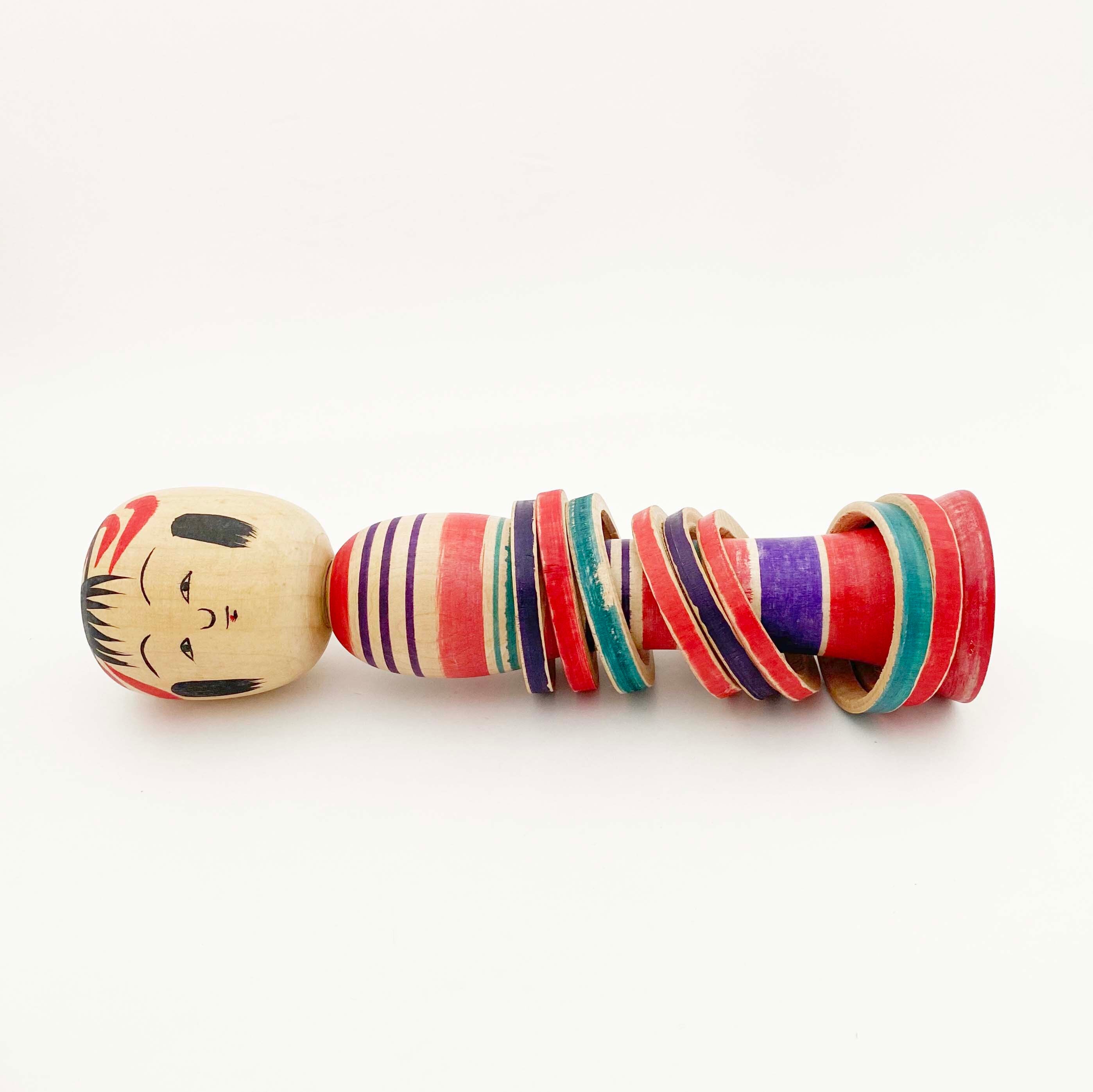 輪入りこけし（土湯系 / 西山憲一工人）24cm | KOKESHKA