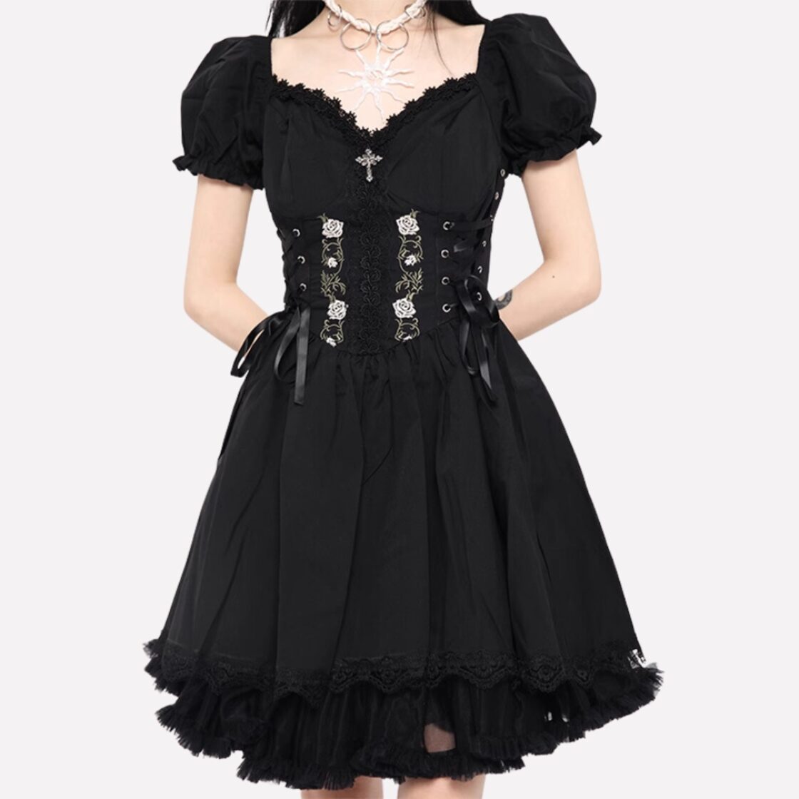 STIGMATA ゴーストフリル ワンピース 黒 STIGMATA ゴーストフリル ワンピース 黒 温かい