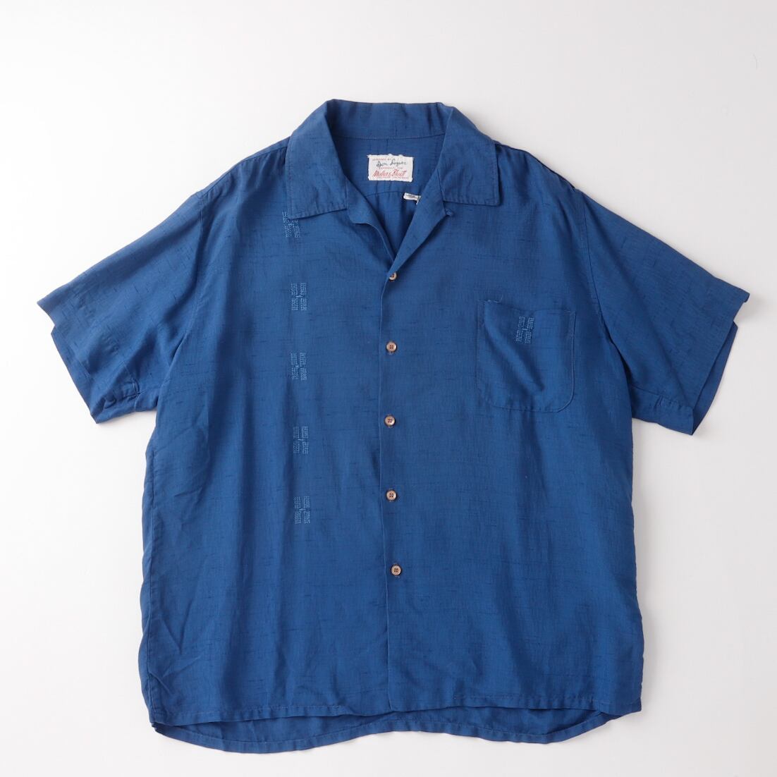 50s 60s VINTAGE オープンカラー シルク シャツ 絹 長袖 M 楽天市場