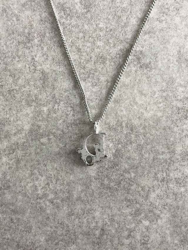 Christian Dior クリスチャン ディオール ネックレス シルバー DIORロゴ vintage ヴィンテージ オールド skg37x