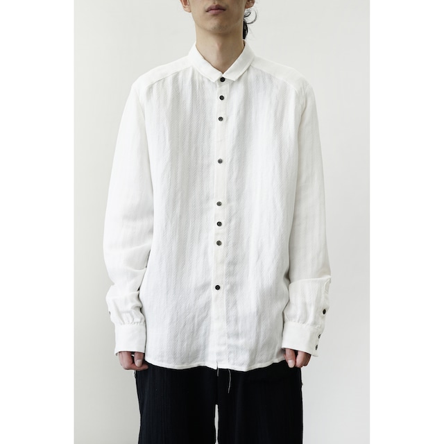 [kujaku] (クジャク) 2023SS sobana shirt (white)