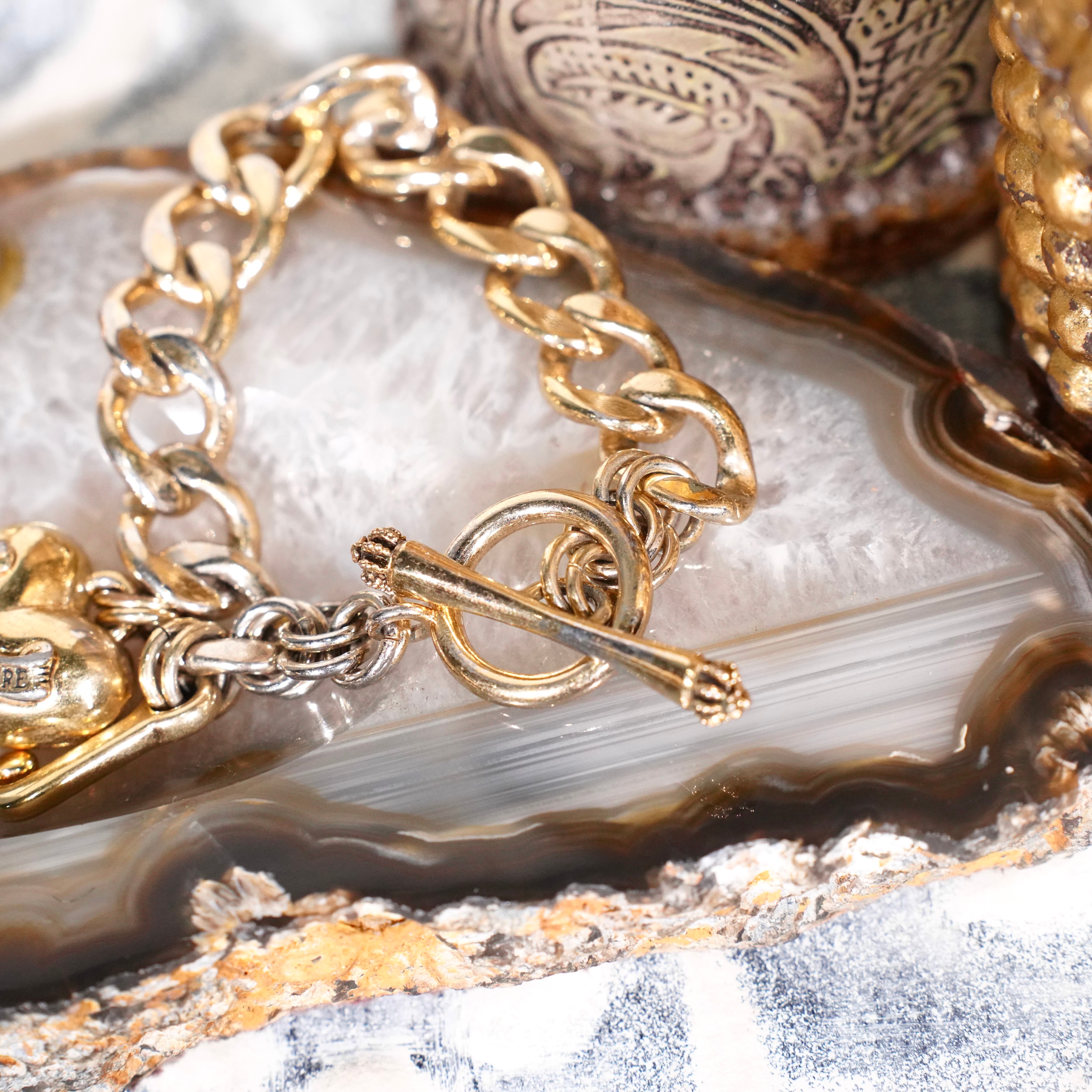 JUICY COUTURE HEART CHARM DESIGN CHAIN BRACELET/ジューシー