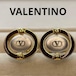 VALENTINO Vロゴ カフリンクス ボルドー #244