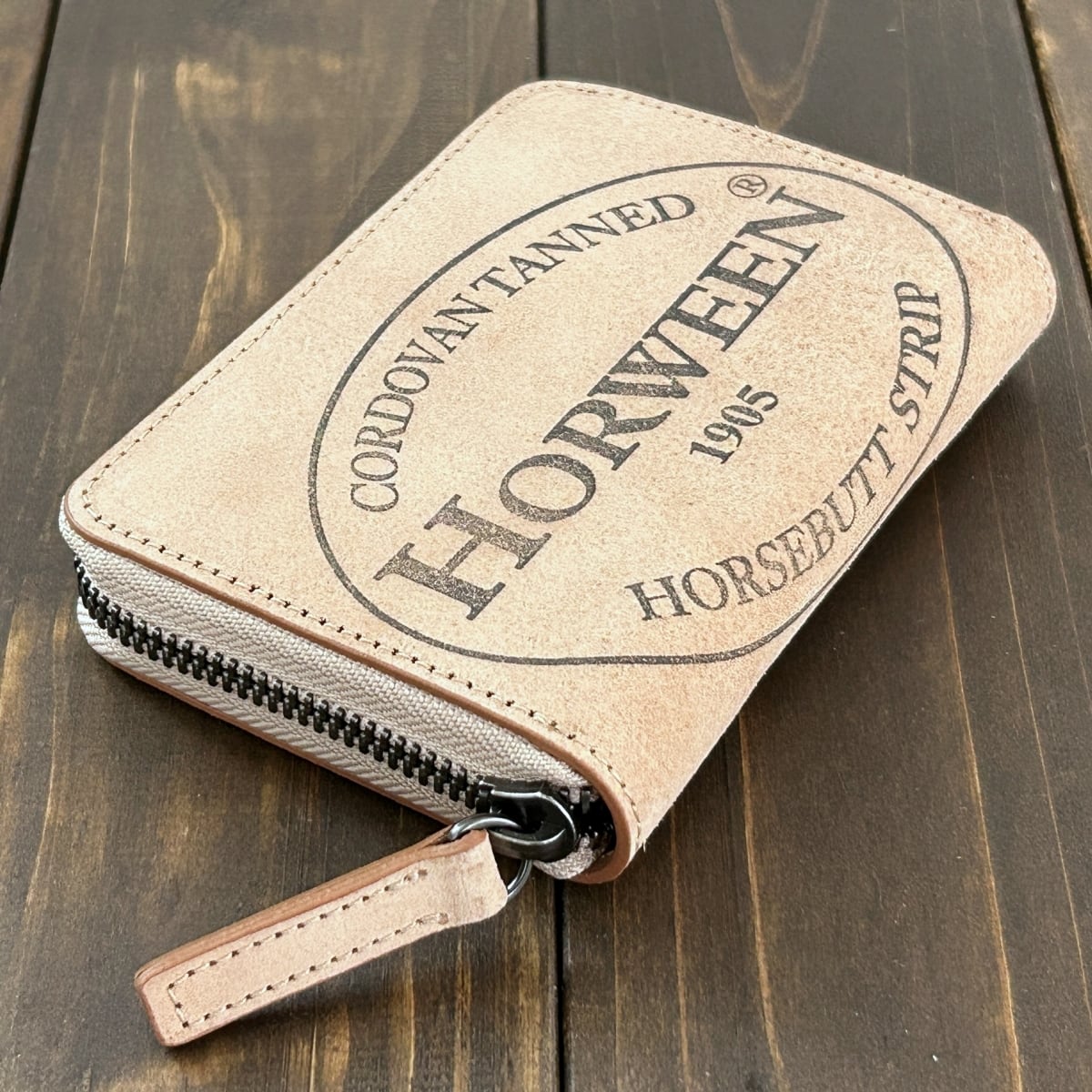 HORWEEN × レーデルオガワ ホースバット ミドルウォレット ナチュラル