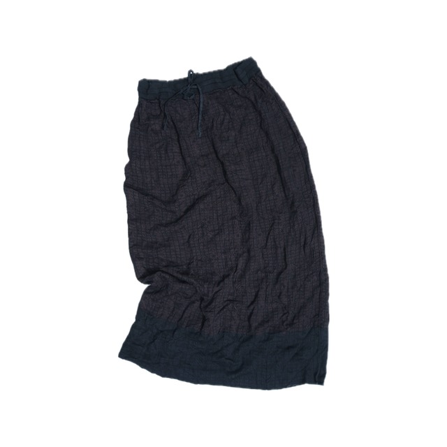 【ONICA】Crinkle Jacquard Skirt (Brown)