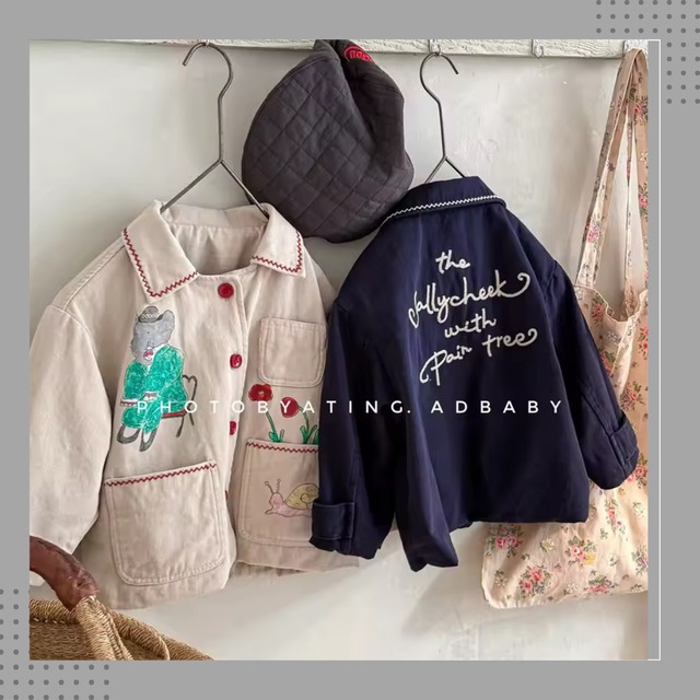 カジュアルレトロプリントジャケットコート