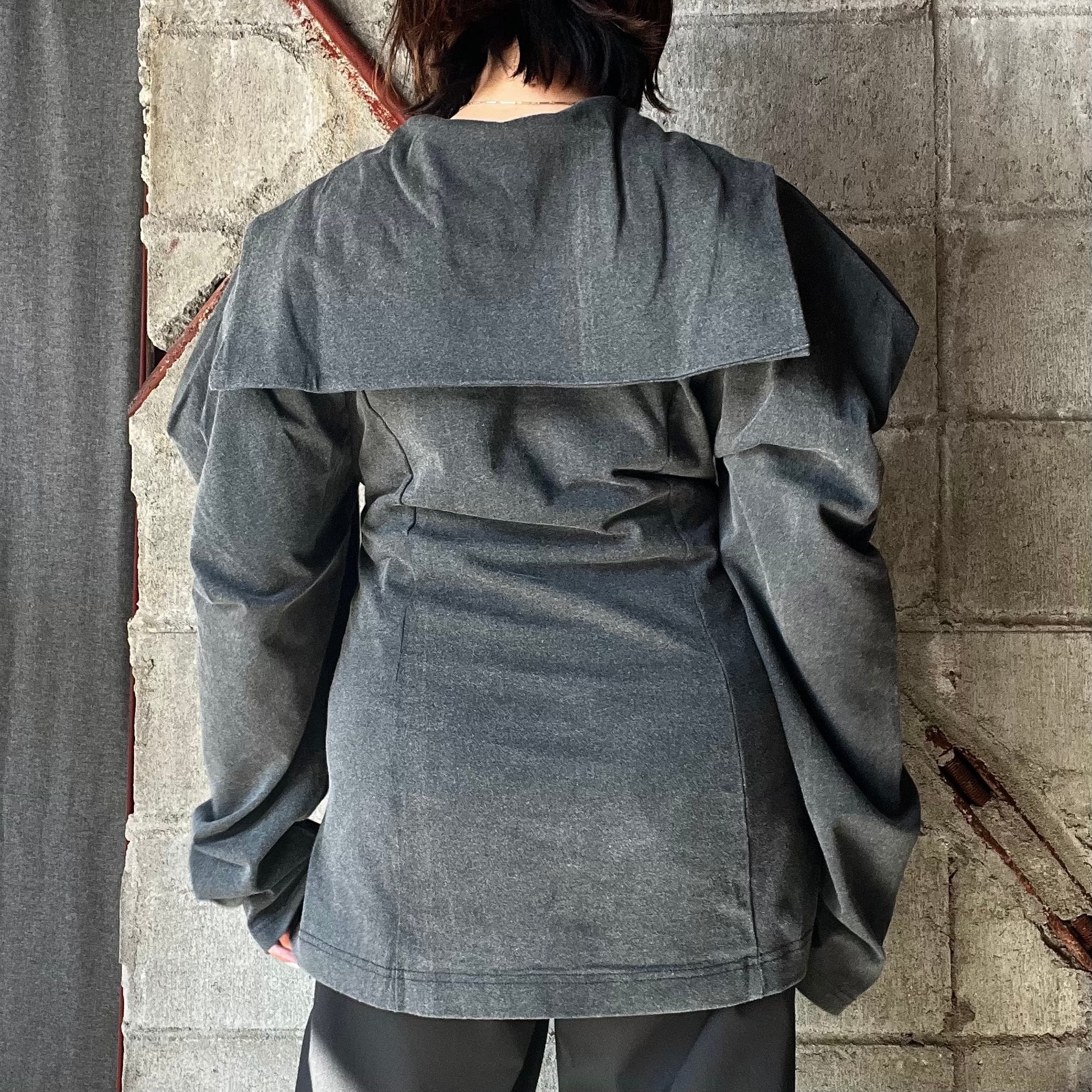HOLIDAY】 SUPER FINE DRY SAILOR COLLAR L/S TOPS（BLACK） | olaf