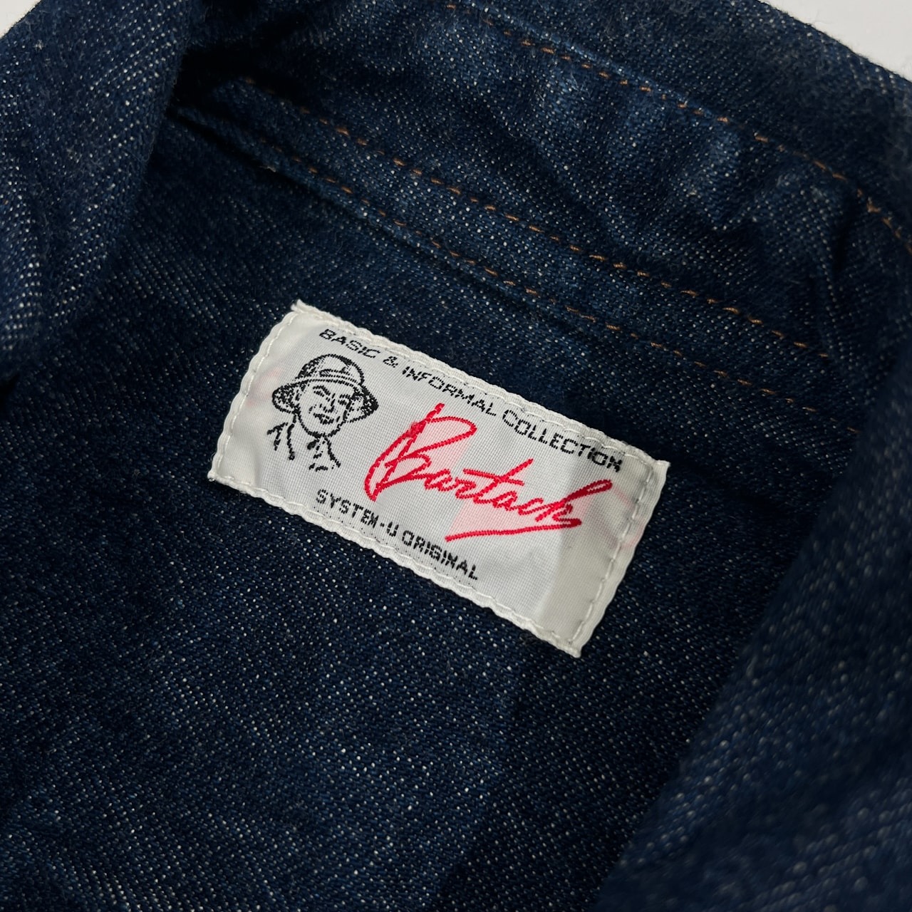 希少 80s 90s BARTACK バータック ウエスタン風 長袖 デニム シャツ F フリーサイズ /インディゴ/ビンテージ