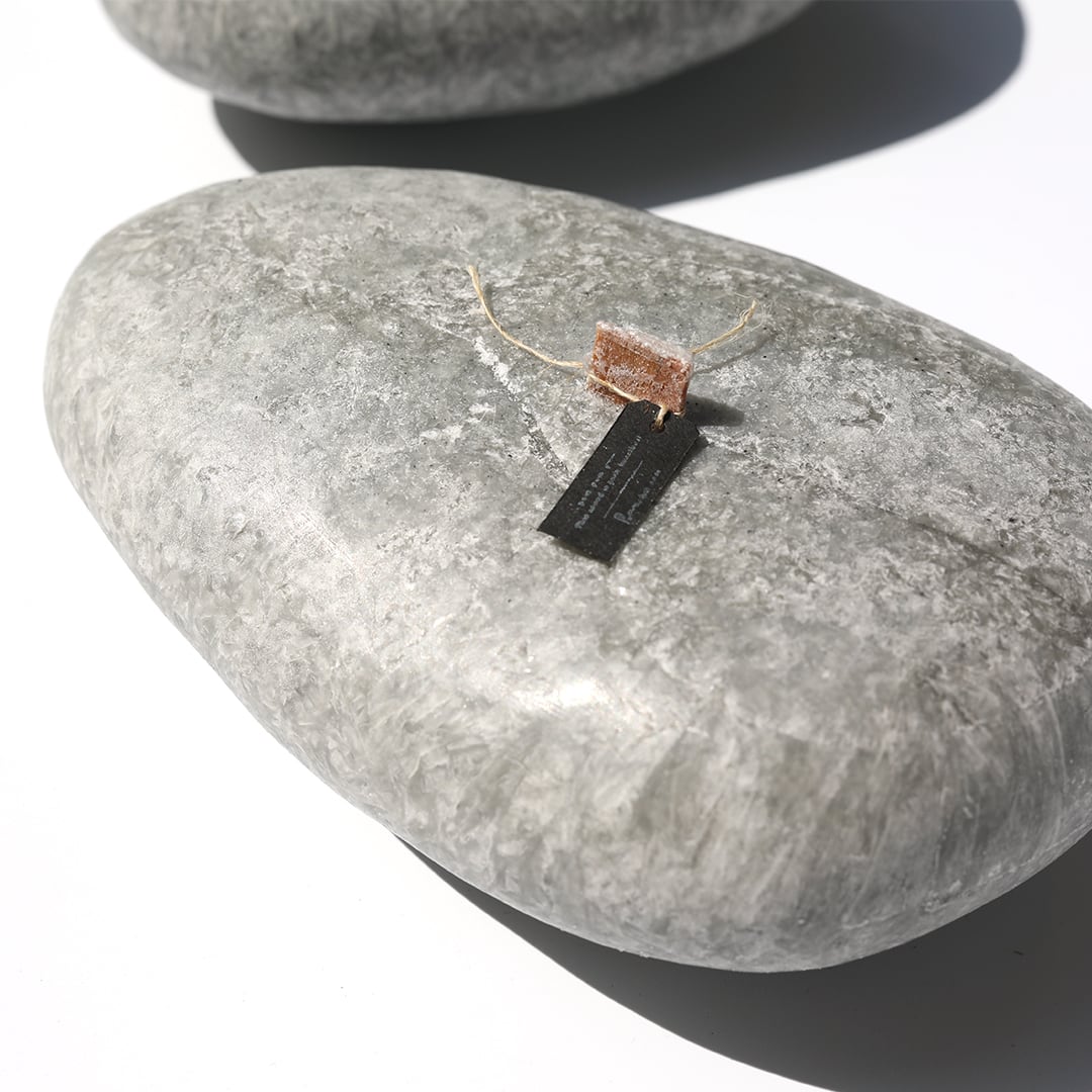 Pum (パム) Stone Candle M ﾗｳﾝﾄﾞA(細長) キャンドル | FREEPARK