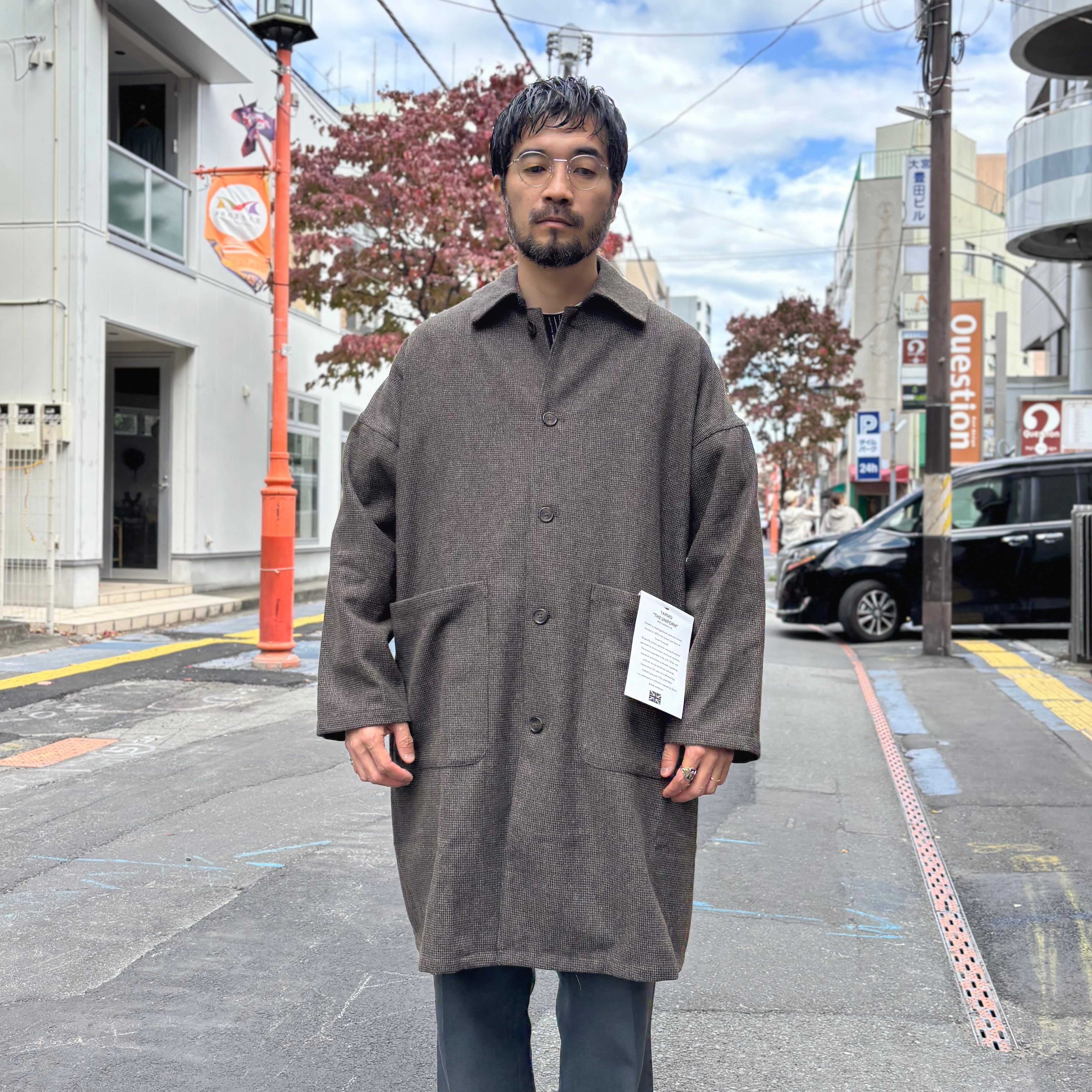 ヤーモザユニフォーム YARMO THE UNIFORM DUSTER COAT ダスターコート 2025AW ガンクラブチェック ギンガムチェック セットアップ可能 ユニセックス カジュアル ウェア 秋冬 ウール混 アウター コート クラシック YTU-25AW01GC YTU-25AW01GM YARMO THE UNIFORM DUSTER COAT (ヤーモ ザユニフォーム ダスター