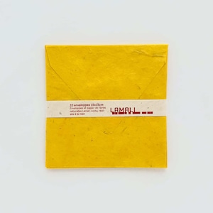 封筒 15x15cm / 10 Envelopes  15x15cm Yellow Lamali