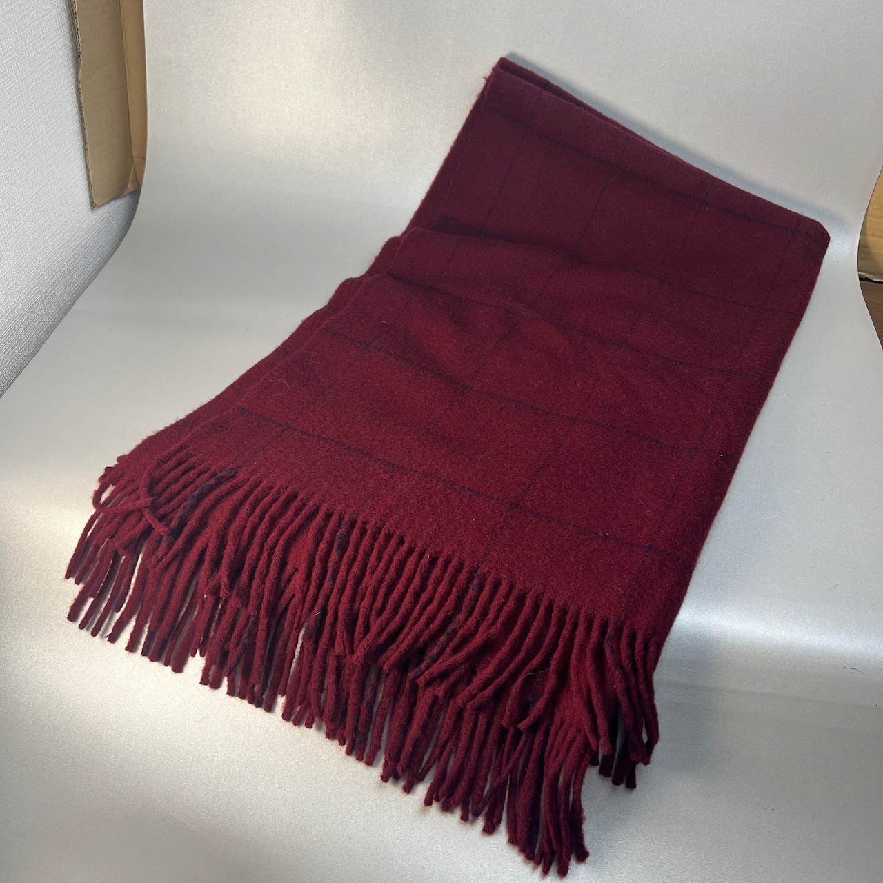 【最終処分SALE】BURBERRY バーバリーズ 大判 タグ付き  ストール レッド A-10352