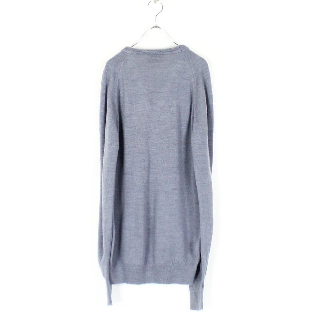 1980's Christian Dior グレーカラー ディープ Vネックニットセーター