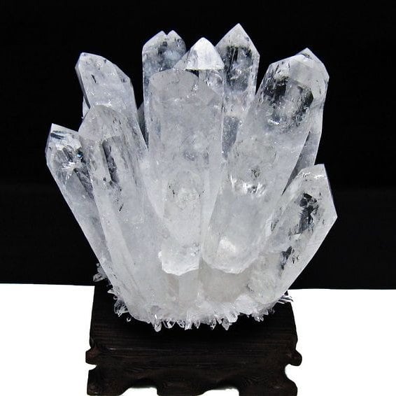 1.1Kg 水晶 クラスター 水晶 原石 台座付属 一点物 182-8366