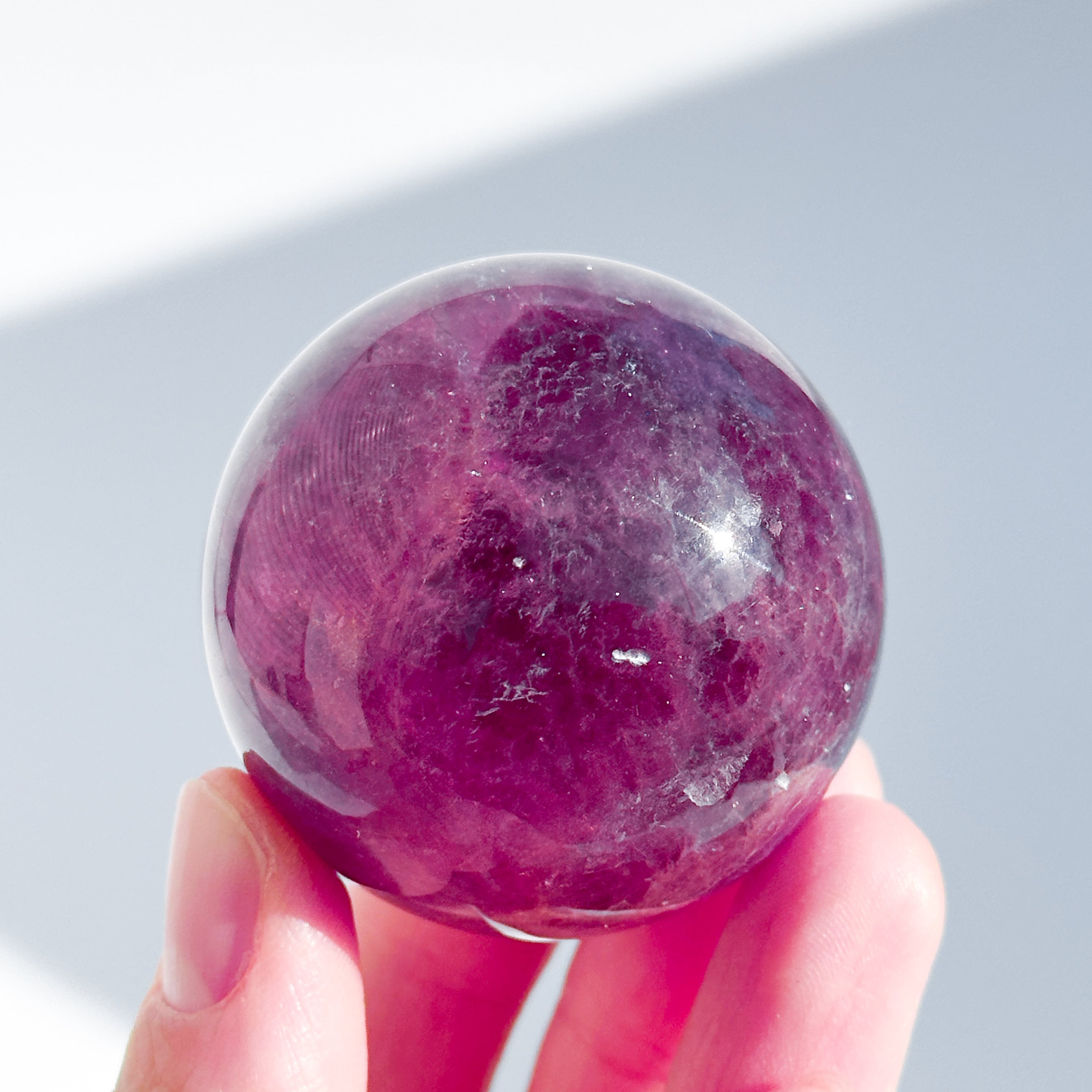 パープルフローライト スフィア（丸玉）14◇Purple Fluorite Sphere