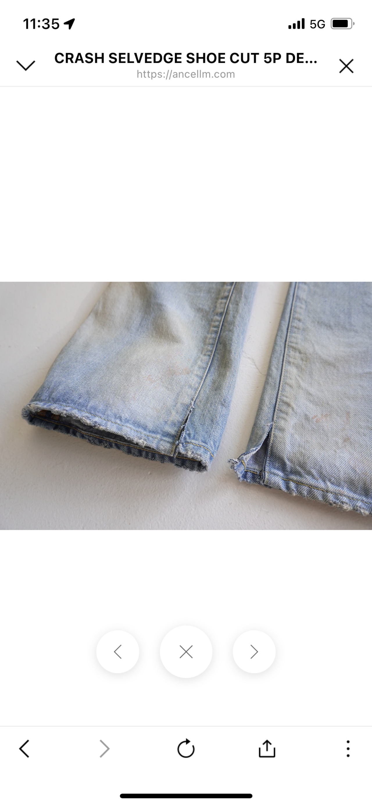 ANCELLM CRASH SELVEDGE SHOE CUT 5P DENIM PANTS ANC-PT18-C ANCELLM CRASH SELVEDGE SHOE CUT 5P DENIM PANTS ANC-PT18-C