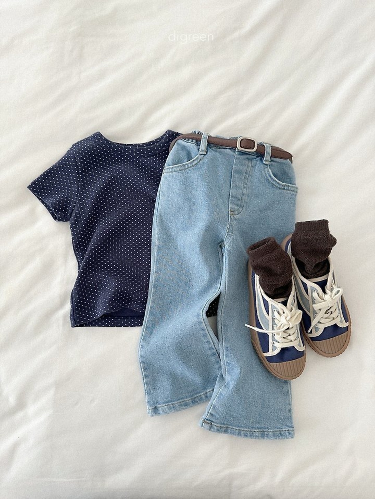 韓国子供服 / Digreen / 26Autumn / emily dot tee / 半袖Tシャツ *S~XXL*