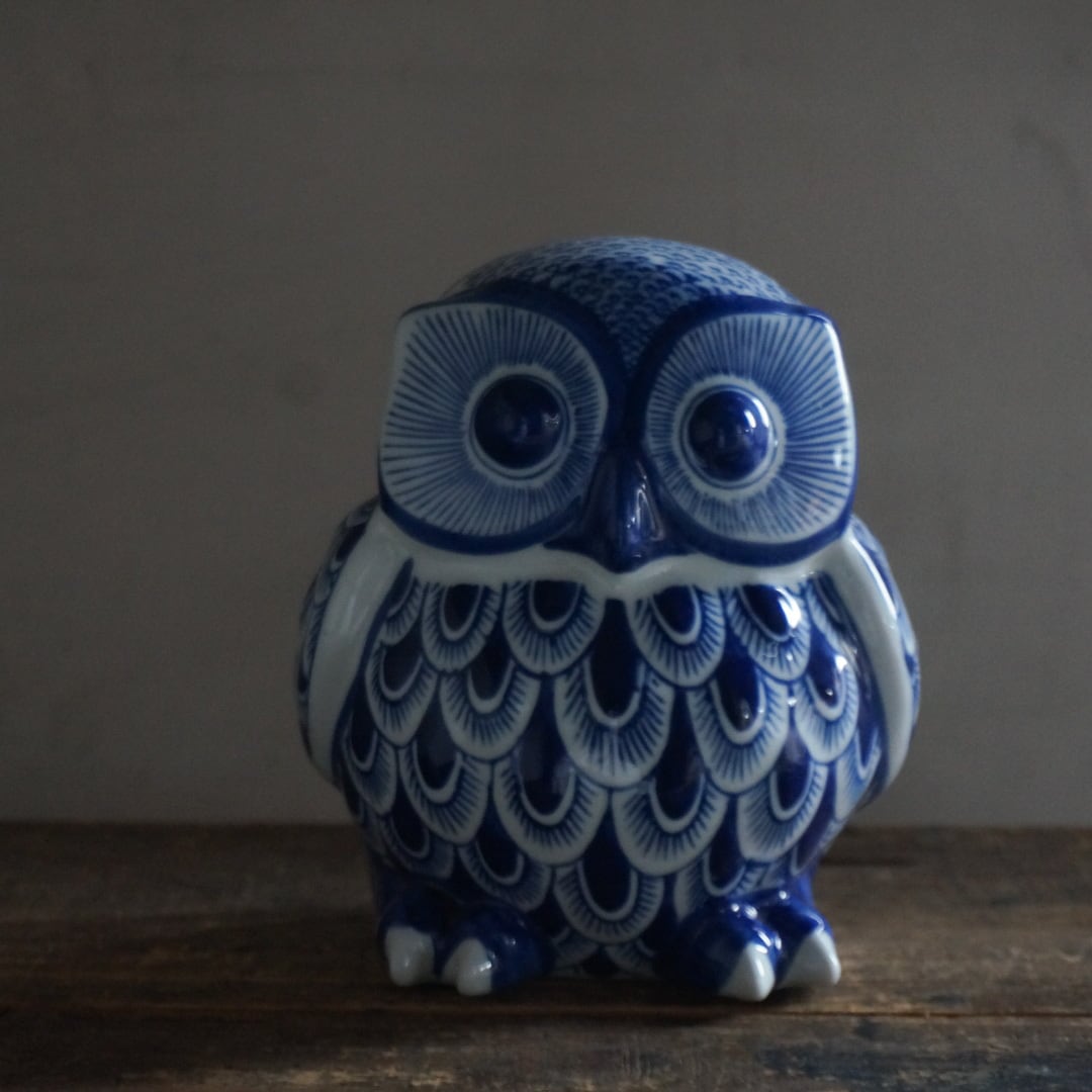 古い陶器フクロウの置物 | Konishi Koffee web shop
