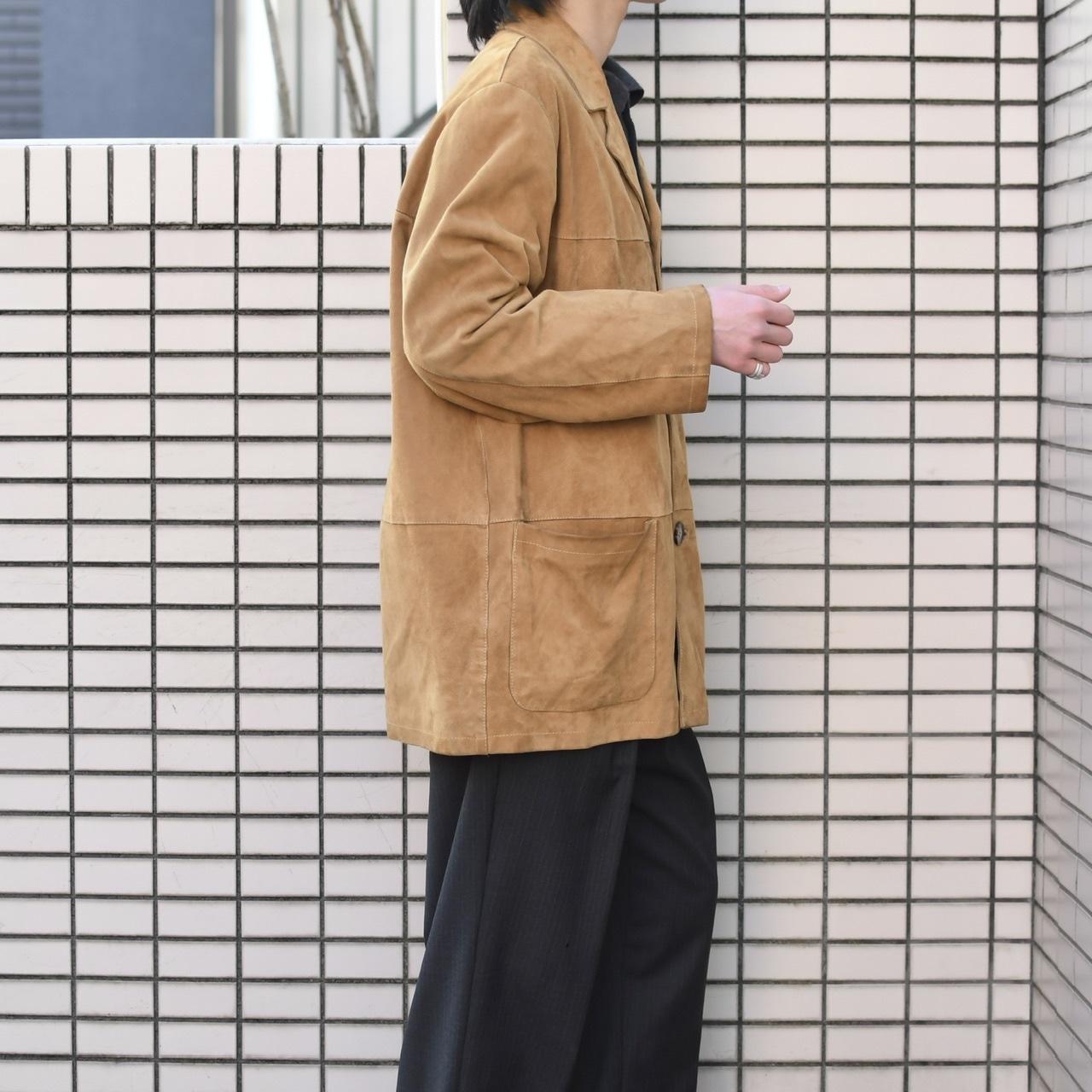 suede leather coverall