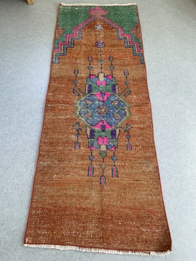 Vintage runner rug 135×52/トルコラグ ヴィンテージラグ 02230002