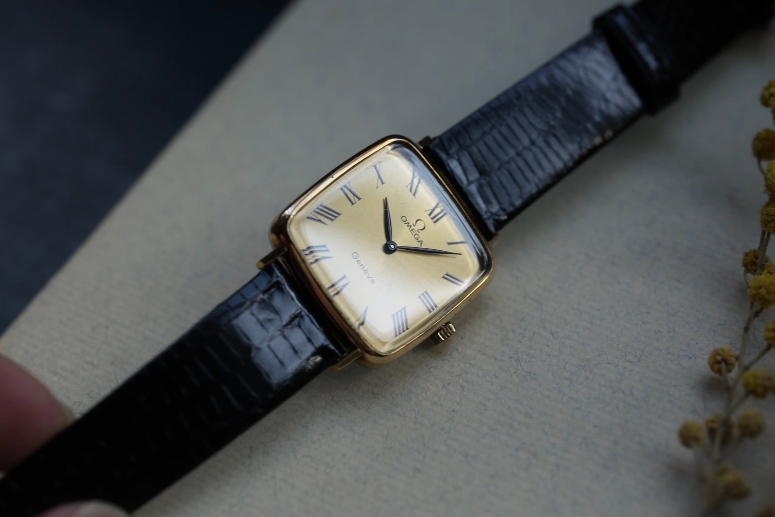 OMEGA】 1975年製 オメガ 『ジュネーブ スクエア』ローマン