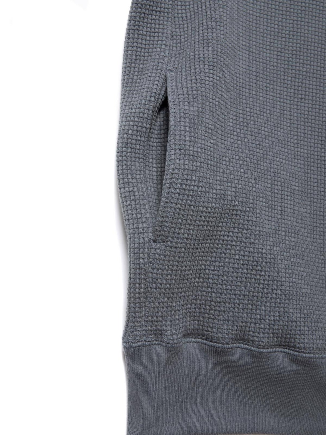 Heavy Waffle Crewneck Sweatshirt - Smoke Blue -
