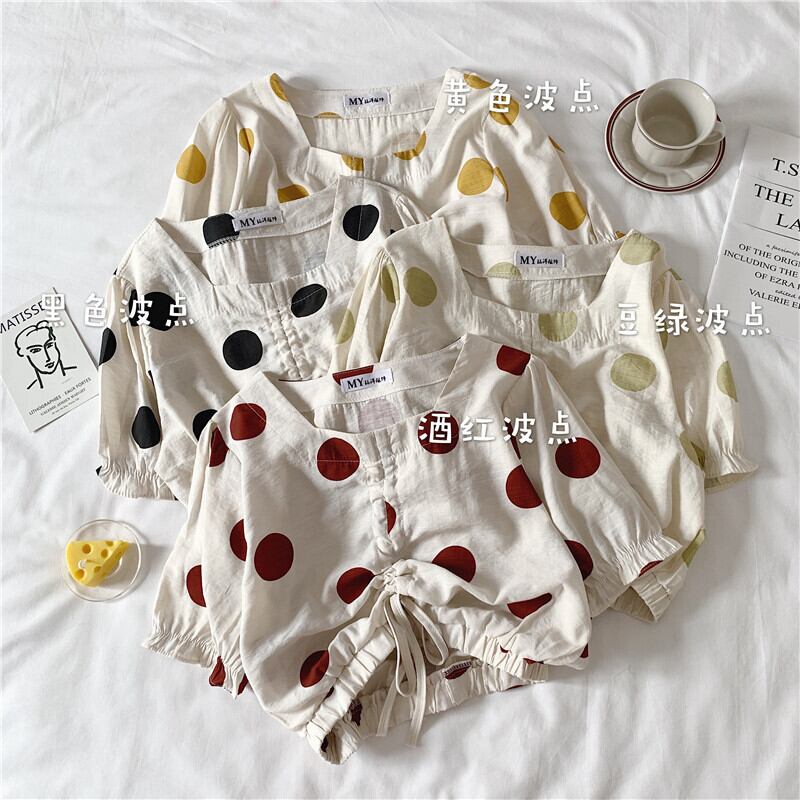 ショートレディースブラウス早春バージョンのネットレッド半袖水玉ブラウスデザイン女性ニッチライトおなじみウエスタンスタイルシャツ 1号婦人65617888300