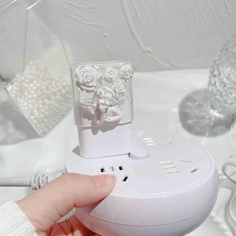 送料無料 韓国で大流行 Cuteな天使デザイン コードジュエリー Iphone用 充電ケーブル コード アダプター カバー エンジェル 可愛い ゆめかわ Lamitte Deco トレンド 韓国ファッション ショップ Base店