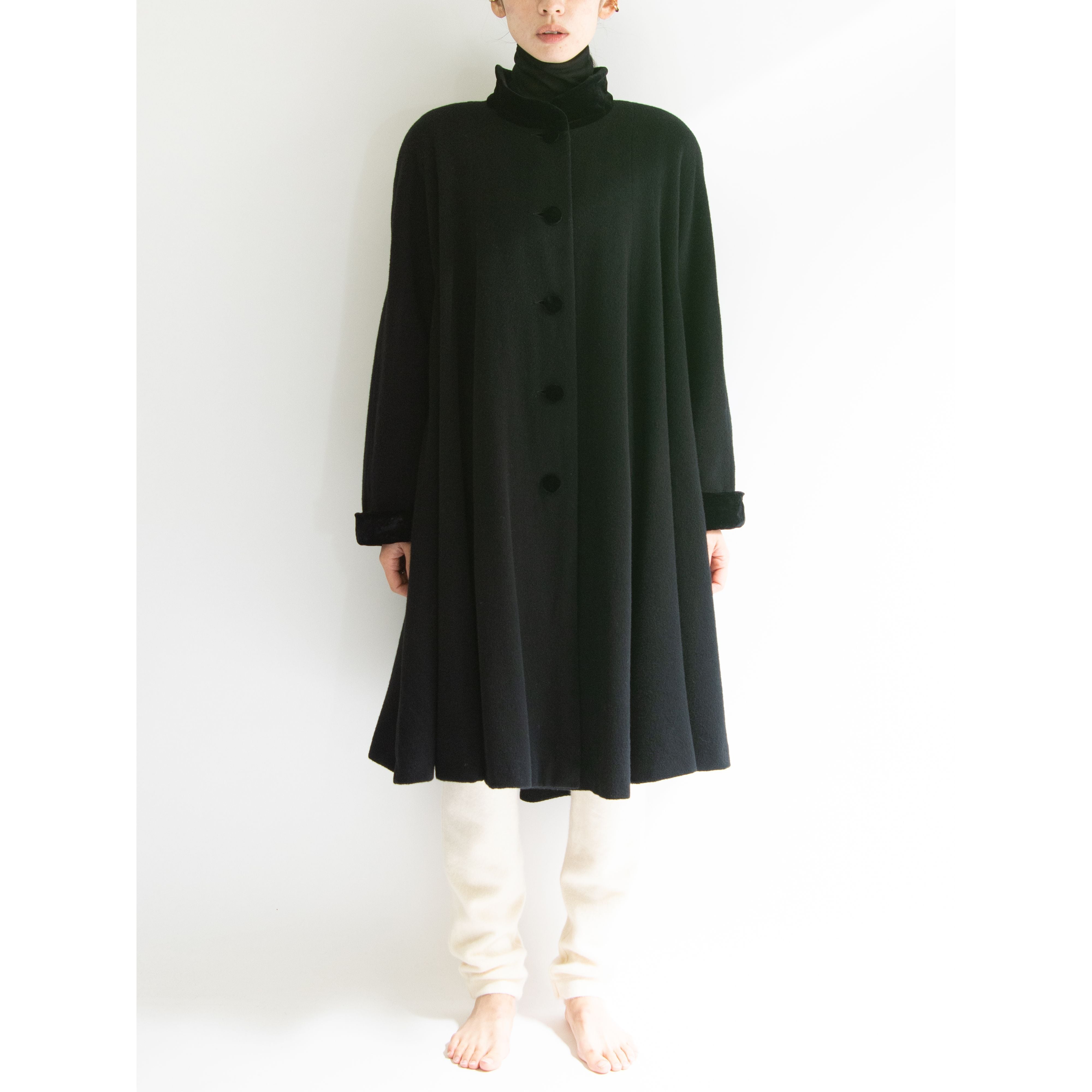 【GUY LAROCHE COUTURE PARIS】Made in France Cashmere-Wool-Polyamide Long Coat（ギラロッシュ フランス製 カシミヤウールポリアミド ロングコート）