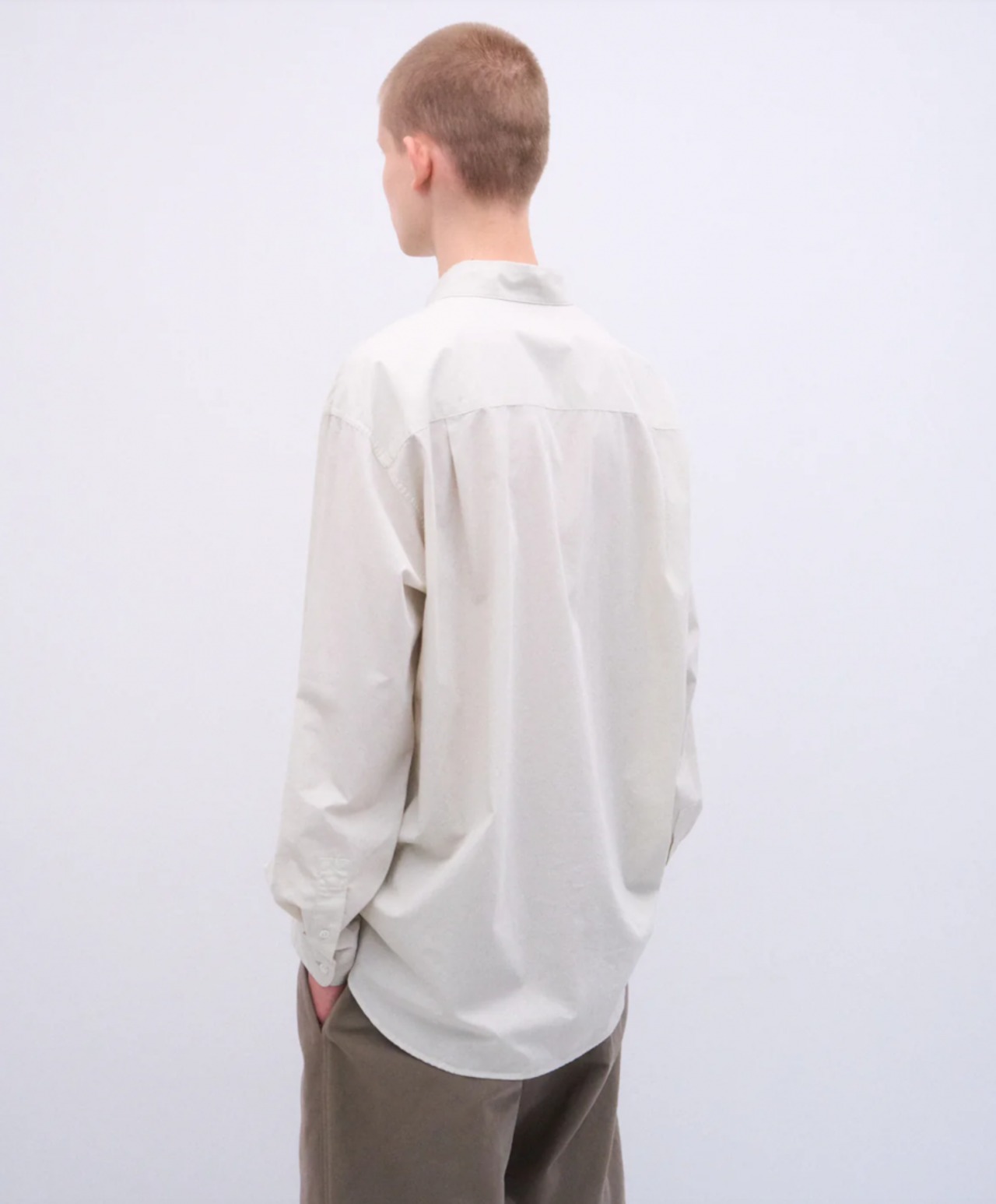 【ATON】COTTON CASHMERE LAWN OVERSIZED SHIRT